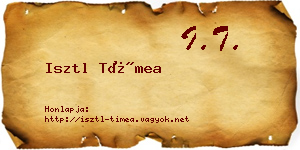 Isztl Tímea névjegykártya