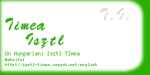 timea isztl business card